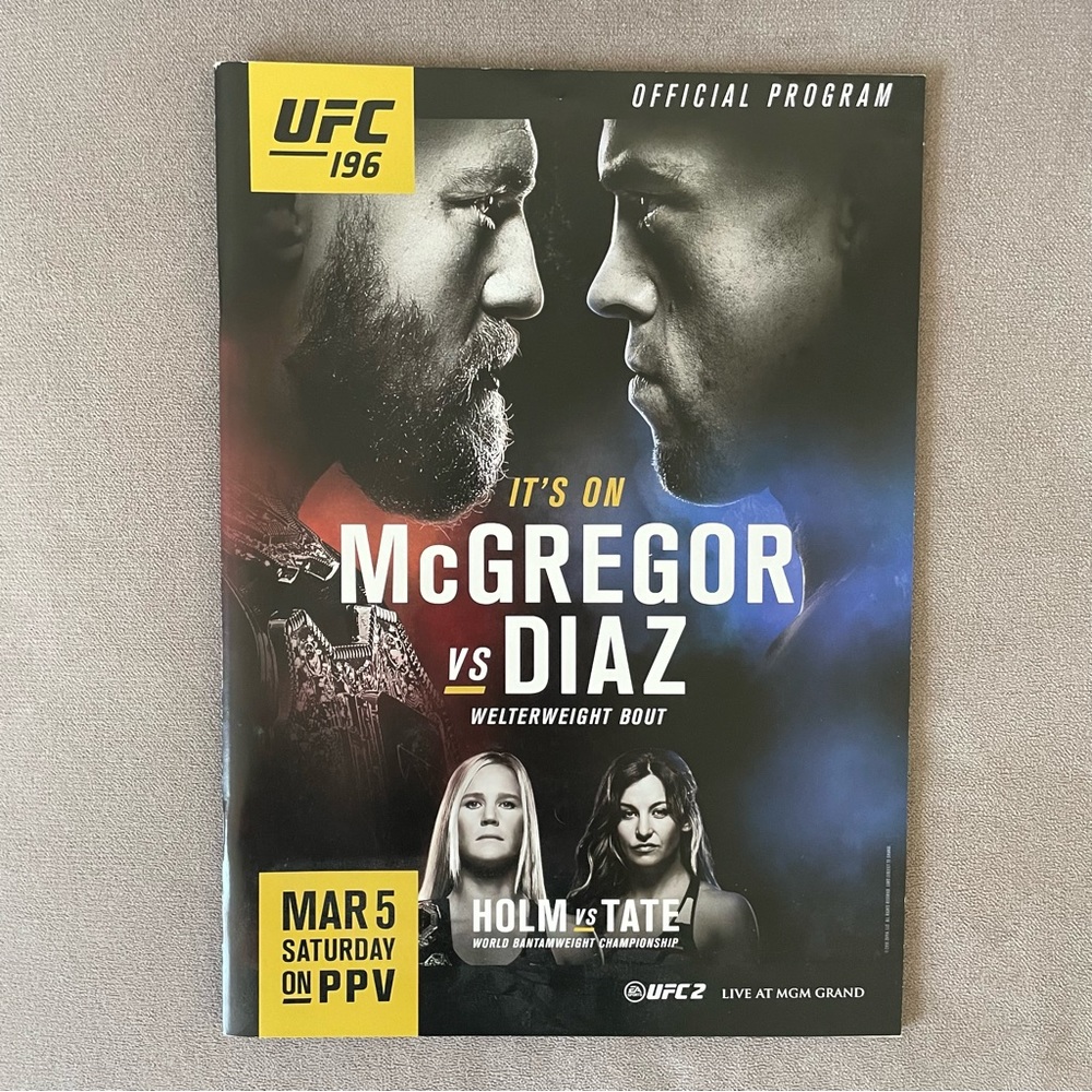 UFC 196 Official Programs - Picture 3 of 9